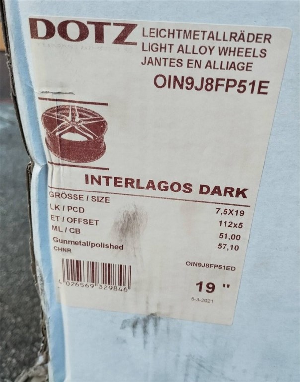Új 5x112 19 Dotz Interlagos r19 " VW Skoda Seat Audi 4. kép