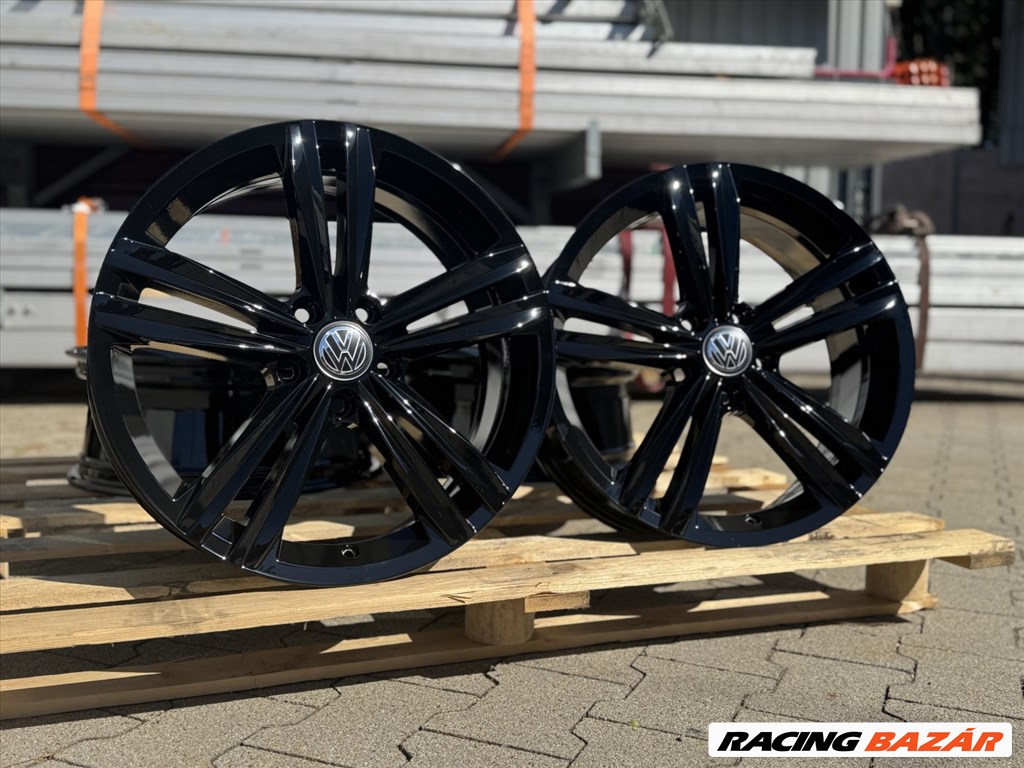 R18 5x112 Original Volkswagen Sebring 7J ET43 Black Glossy OE 5NA601025N  4. kép