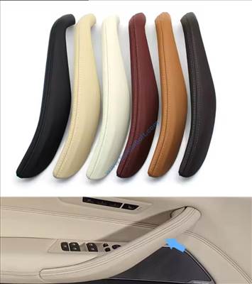 BMW G30 G31 G38 F90 ajtóbehúzó, kapaszkodó külső bőrözött rész Fekete Jobb oldal (anyós oldal)