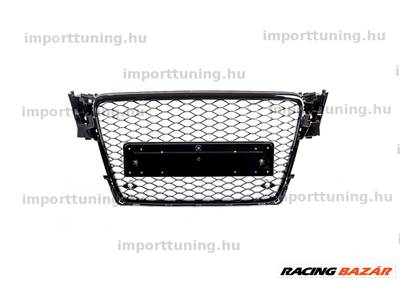Audi A4 B8 2008-2012 Fényes Fekete Hűtőrács