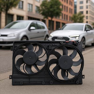 VW Golf V/VI, Passat B6, Jetta, Audi A3, Škoda Octavia II, Seat Leon hűtőventilátor  1k0121207 zsb1k0121205ad