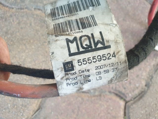 Opel Astra H 1.6 Akkumulátor kábelköteg Z16xer A16xer  55559524 3. kép