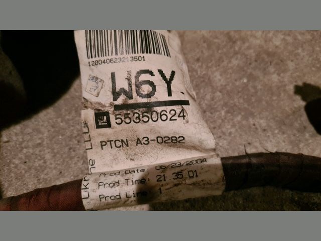 Opel Astra H 1.7 CDTI Akkumulátor kábelköteg Z17dtl 55350624 2. kép