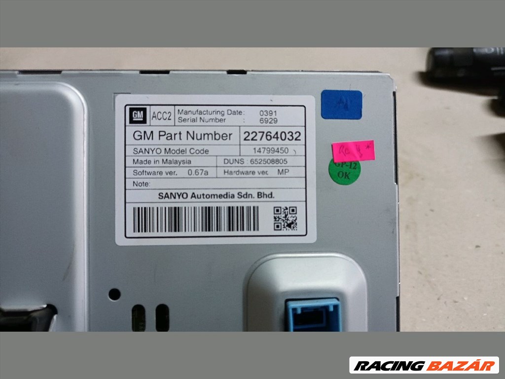 Opel Astra J Multifunkciós Kijelző 6030 ,  22764032 3. kép