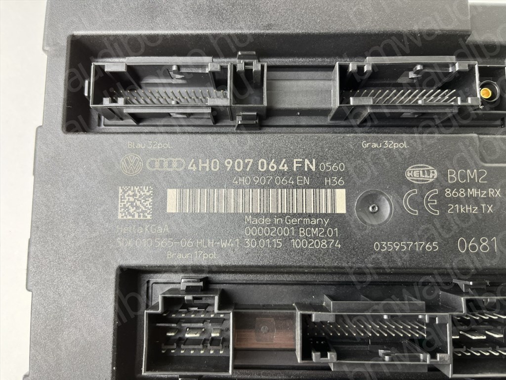 AUDI A6 C7 (4G2, 4GC) Komfort vezérlőegység/modul (4H0907064FN, 4H0907064BP, 4H0907064FB, 4H0907064GB) 2. kép