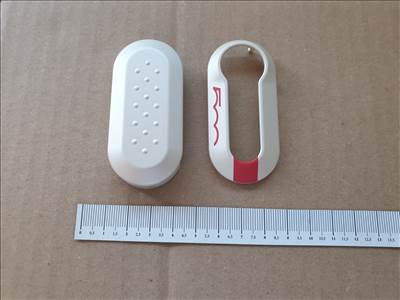 Fiat 500  gyári új, gyöngyház és piros színű kulcsház 71805963