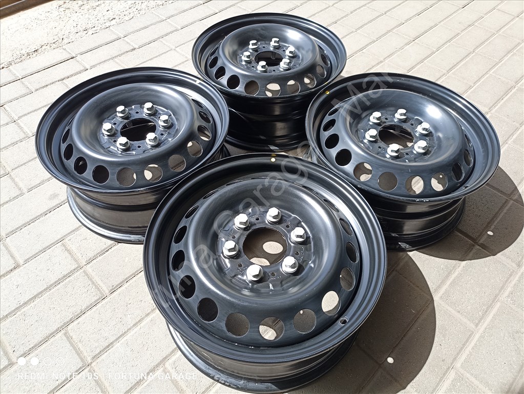 6x130 16" Mercedes Sprinter új lemezfelni garnitúra csavarokkal 2. kép