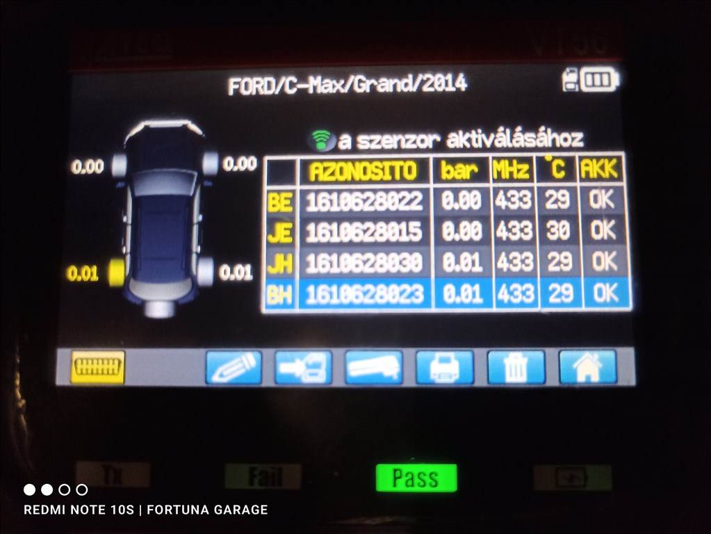 Ford használt TPMS garnitúra 2. kép