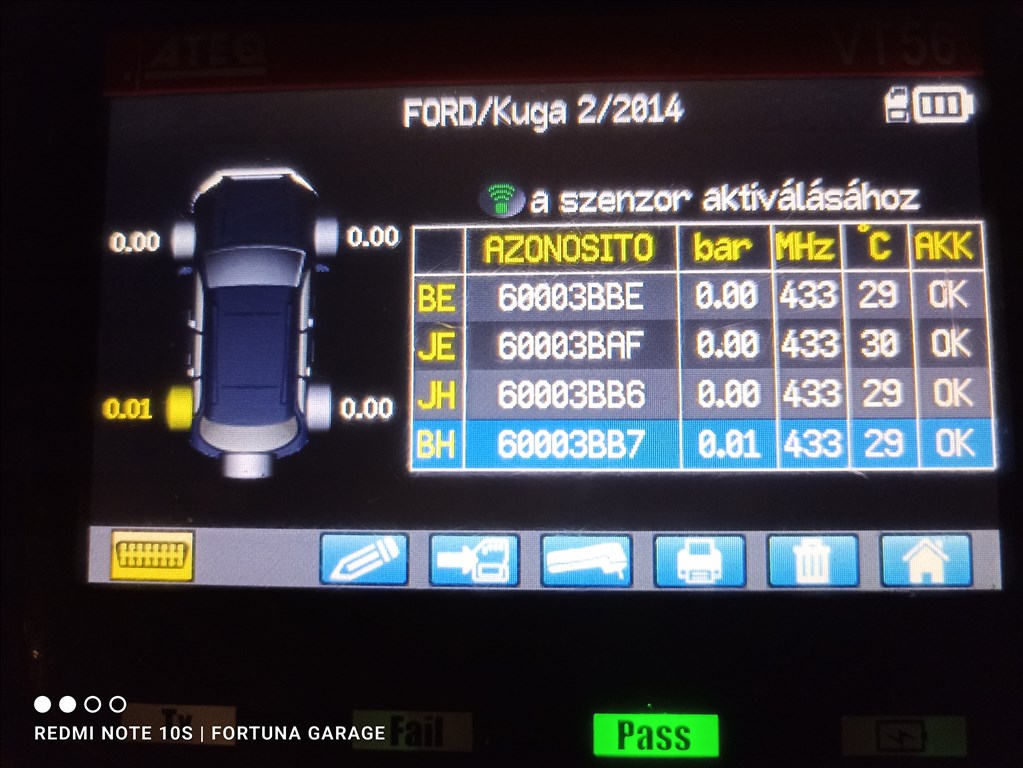 Ford használt TPMS garnitúra 5. kép