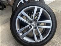 5x112 lyukosztású 16" használt (gyári felni) alufelni, rajta 215/45 újszerű Bridgestone nyári gumi