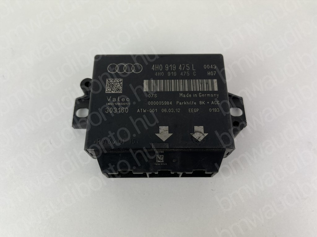 AUDI A6 C7 (4G2, 4GC) Tolatóradar vezérlőegység/modul (4H0919475L) 1. kép