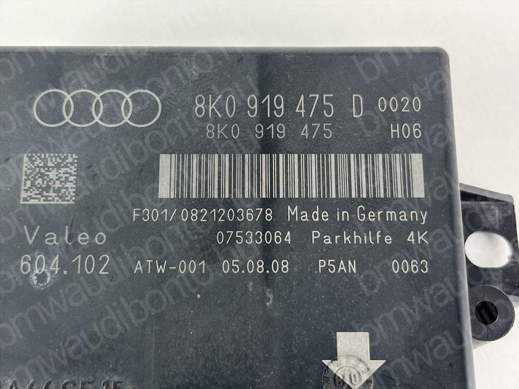 AUDI A4 B8 (8K2) Tolatóradar vezérlőegység/modul (8K0919475D, 8K0919475F, 8K0919475H, 8K0919475T, 8K0919475B, 8K0919475Q) 2. kép