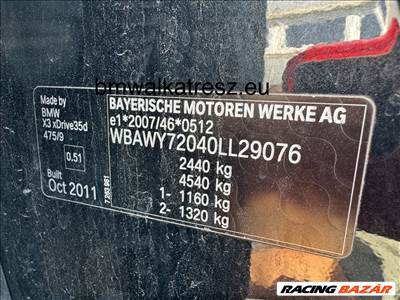 BMW F25 X3 35d 313le N57D30B Bontás alkatrész 5X120 