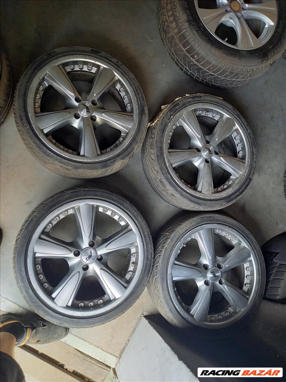 4x100 lyukosztású 17" használt Aez alufelni, rajta 205/40 használt Falken nyári gumi sxx3 1. kép