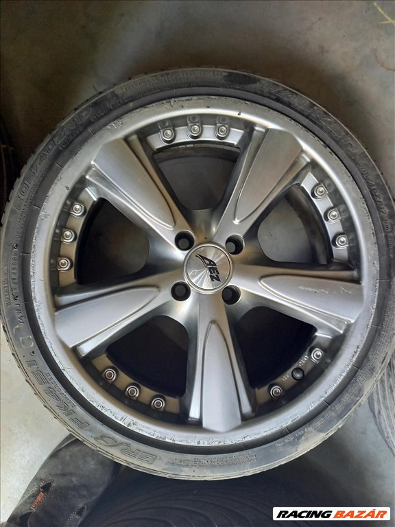 4x100 lyukosztású 17" használt Aez alufelni, rajta 205/40 használt Falken nyári gumi sxx3 3. kép