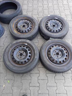  Toyota 5x100-as 5.5x15" használt (gyári felni) lemezfelni 185/65 újszerű Bridgestone téli gumi sxx1