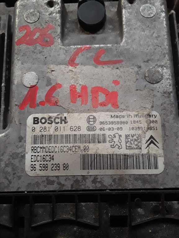 Peugeot 206 CC 1.6 HDI ECU BSI  E01-01 HG 2. kép
