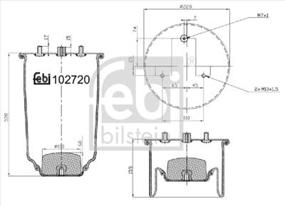 FEBI BILSTEIN 102720 - Légrugó rugótömb IVECO