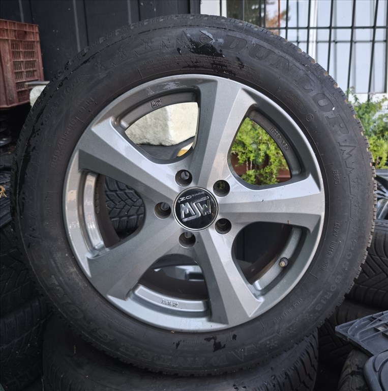 AUDI A4 ALUFELNI R16" 5x112 GARNITURA ELADÓ TÉLI GUMIKKAL! MSW designed by O.Z.   1. kép