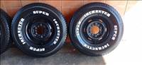TEREPJARO 15" LEMEZFELNI 6X139,7 NÉGY ÉVSZAKOS 215/80R15 GUMIVAL OLCSÒN!!!