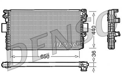 hűtő, motorhűtés DENSO DRM12004 for IVECO