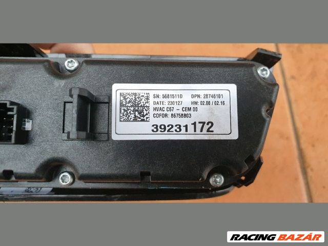 Opel Corsa F Fűtéskapcsoló DIGITKLÍMÁS  39231172 3. kép