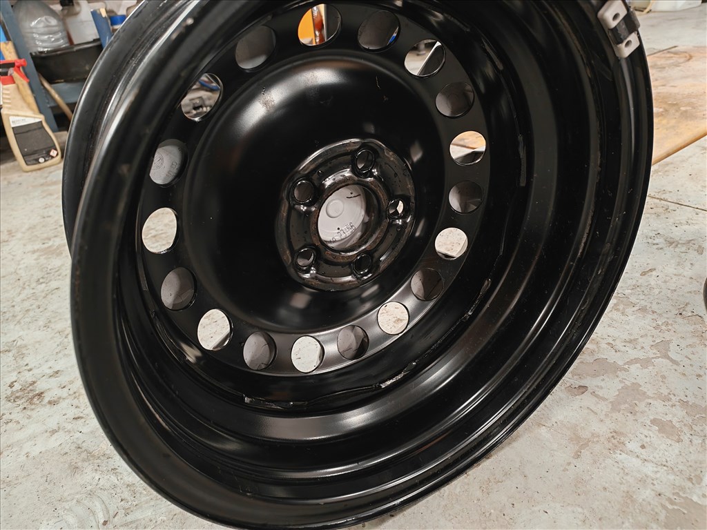  15" 5x100 VW lemezfelni szett dísztárcsával! 5. kép