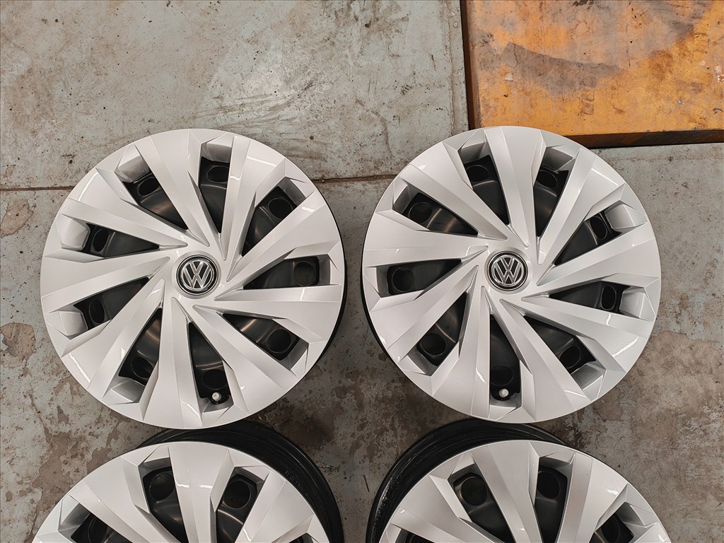  15" 5x100 VW lemezfelni szett dísztárcsával! 3. kép