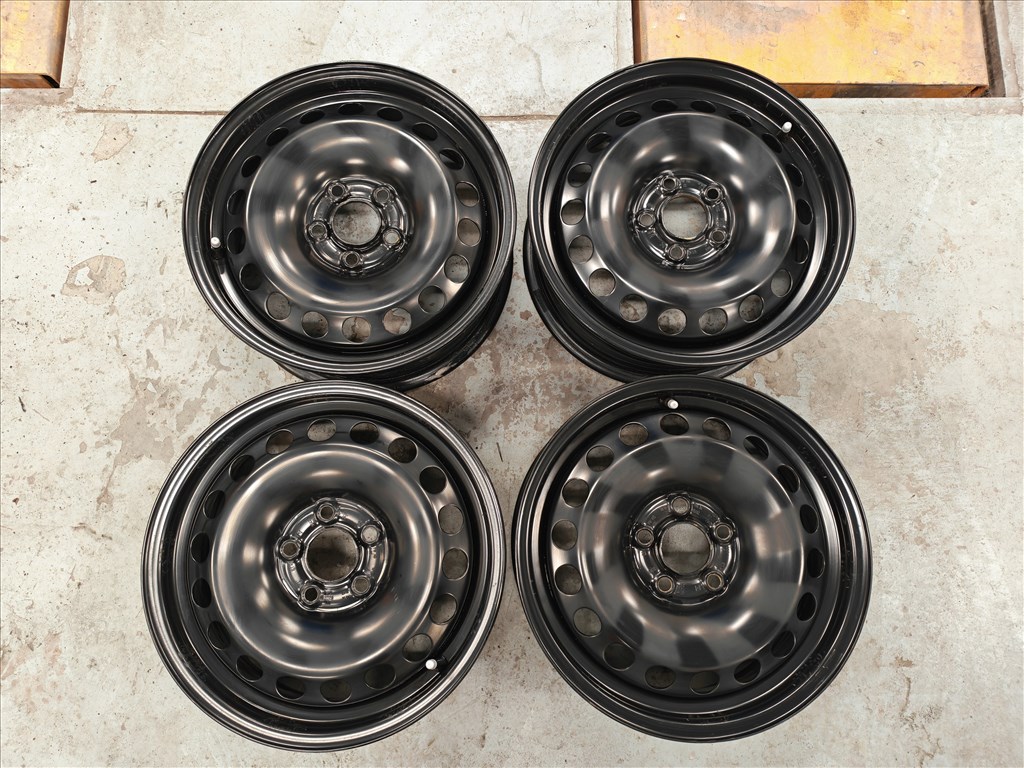  15" 5x100 VW lemezfelni szett dísztárcsával! 6. kép