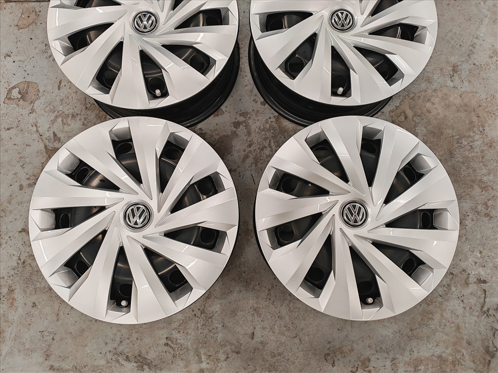  15" 5x100 VW lemezfelni szett dísztárcsával! 4. kép