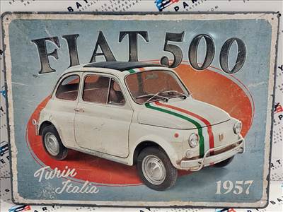 Fiat 500 - fémplakát fém tábla (40x30cm)