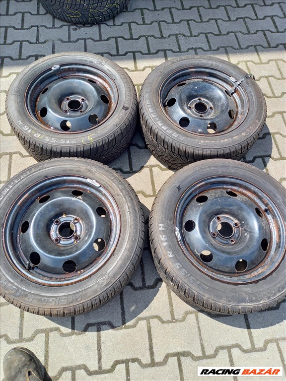 Peugeot 5008 4x108 lyukosztású 16" használt lemezfelni, 215/55 használt Semperit téli gumi sxx3 1. kép