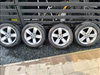  5x112 lyukosztású 17" újszerű alufelni, rajta 215/55 újszerű Rotolla téli gumi gumi 