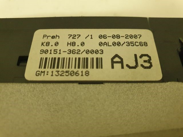 Opel Astra H, Opel Zafira B Fűtéskapcsoló DIGITKLÍMÁS  13250618 3. kép