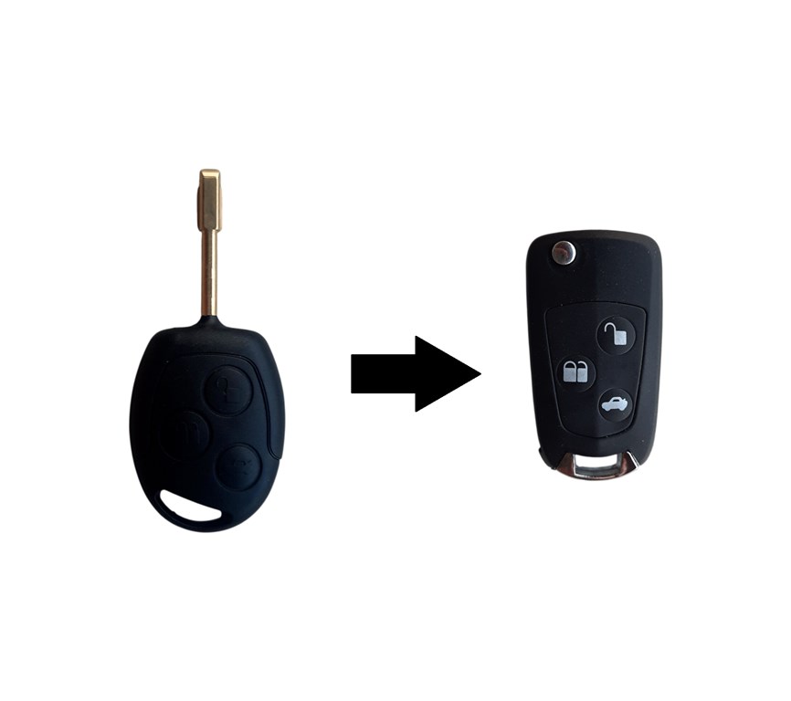 Ford Fiesta Focus Fusion Galaxy Mondeo C-Max S-MAX Ka kulcs módosított bicskakulcs átalakító 2. kép