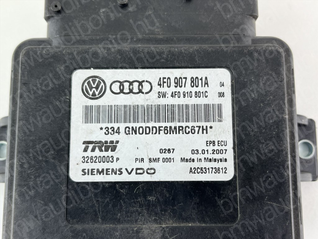 AUDI A6 C6 (4F2) Kézifék vezérlő modul (4F0907801A) 2. kép