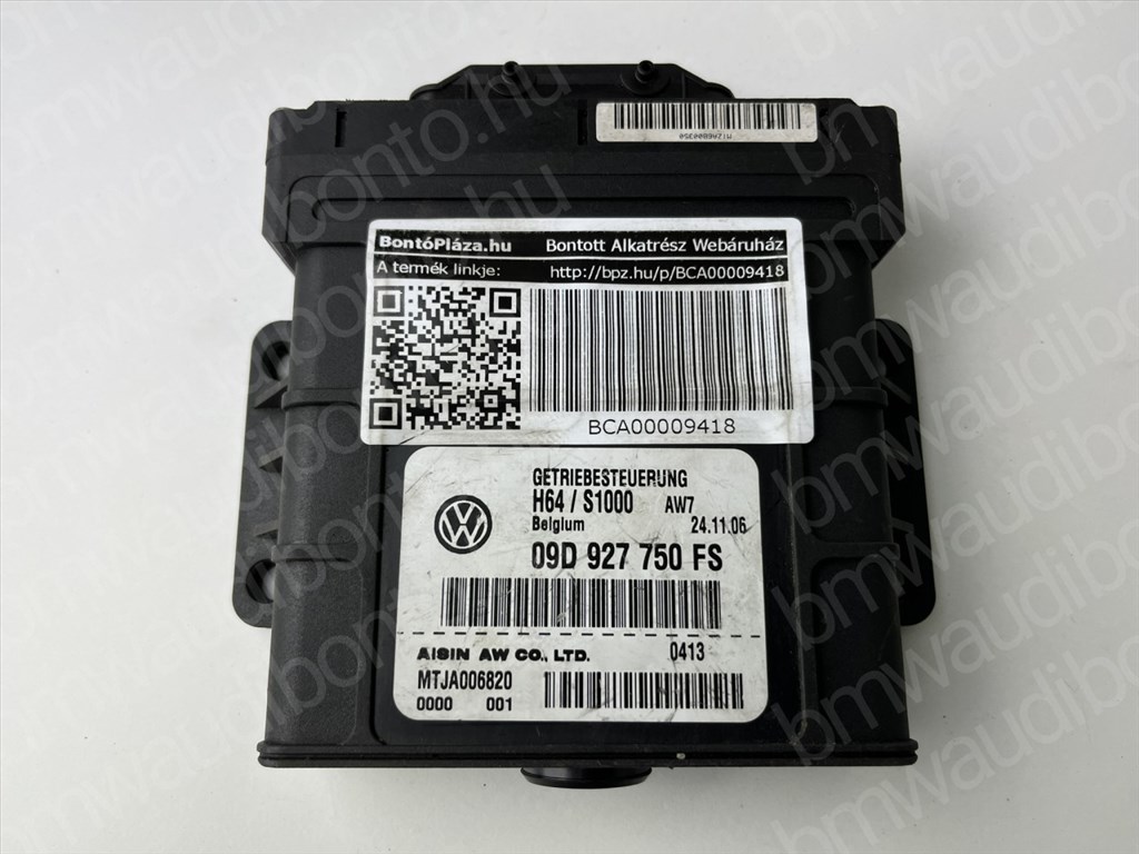 AUDI Q7 (4LB)  3.0 TDI quattro Automataváltó vezérlőegység/modul (09D927750FS) 3. kép