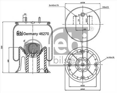 FEBI BILSTEIN 46270 - Légrugó rugótömb RENAULT TRUCKS