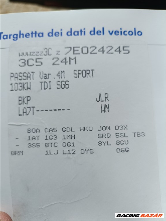 Volkswagen Passat B6 2.0Tdi(BKP) 4 Motion bontott alkatrészei, LA7T színben eladók 10. kép