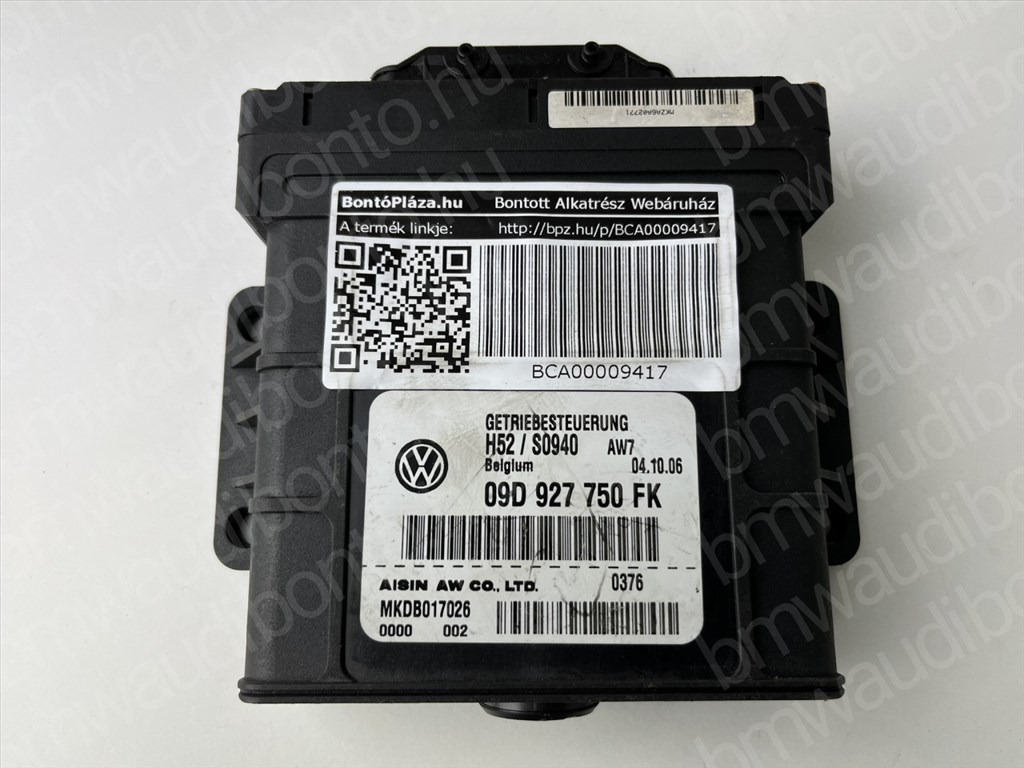 AUDI Q7 (4LB)  3.0 TDI quattro Automataváltó vezérlőegység/modul (09D927750FK) 3. kép