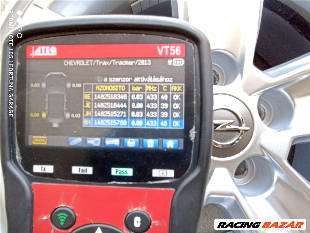 5x105 16" Opel / Chevrolet használt alufelni garnitúra +TPMS 9. kép