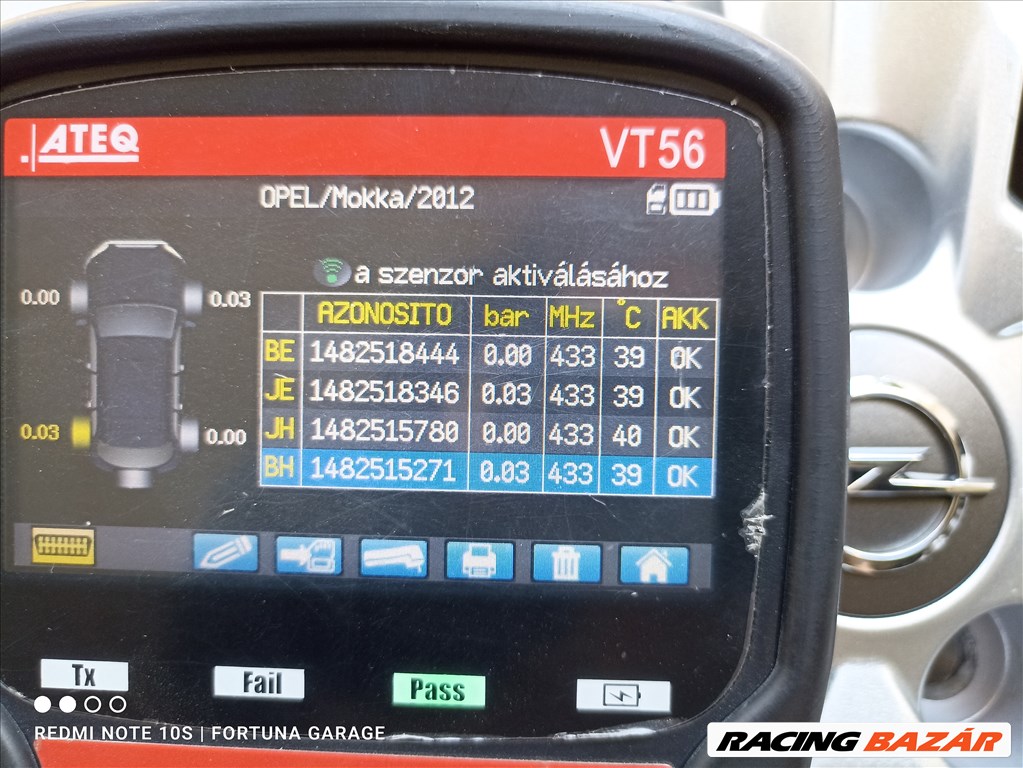 5x105 16" Opel / Chevrolet használt alufelni garnitúra +TPMS 10. kép