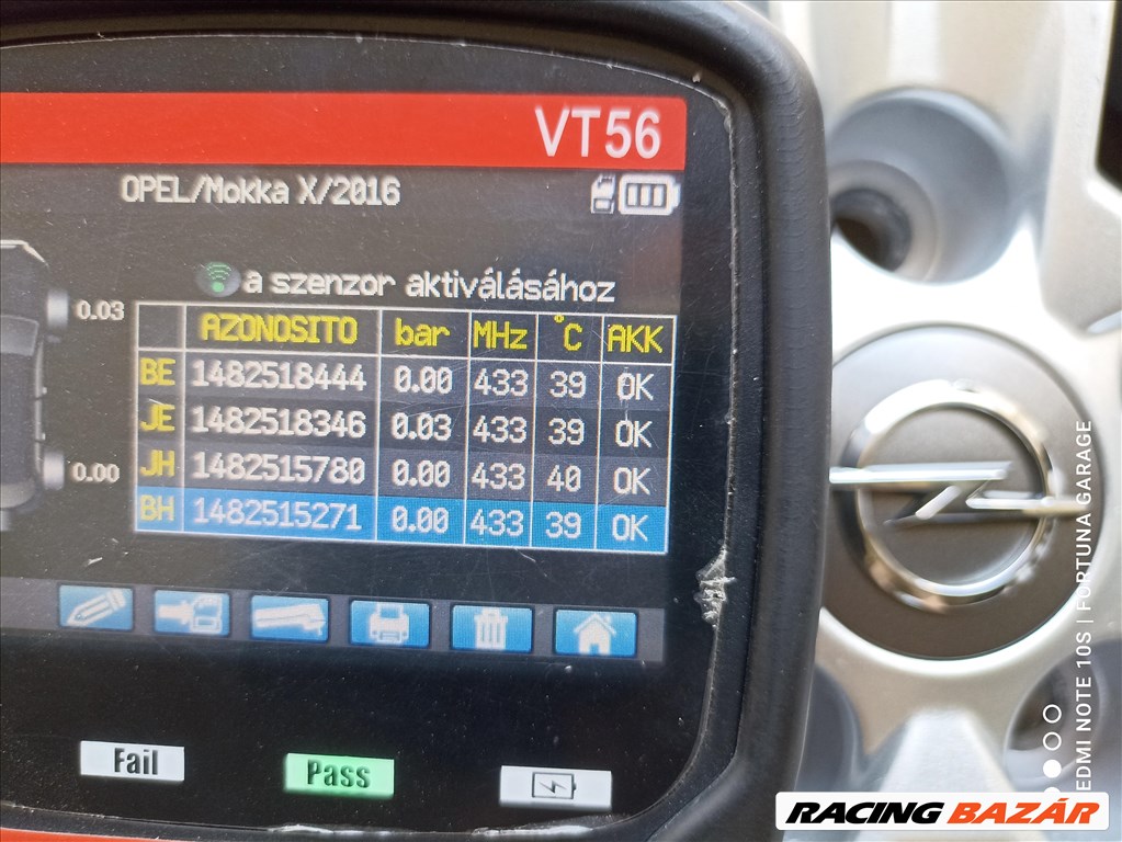 5x105 16" Opel / Chevrolet használt alufelni garnitúra +TPMS 11. kép