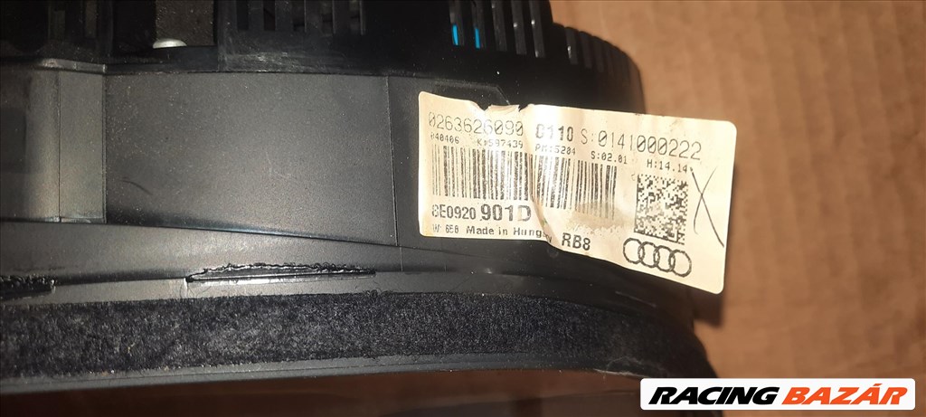 Audi A4 (B6/B7) 2.0 TDI A4 B7 kilóméteróra óracsoport 2.0TDI automata 8e0920901d 0263626090 2. kép