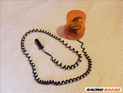 Forgótükrös sárga villogó mágnestalpas figyelmeztető jelzés