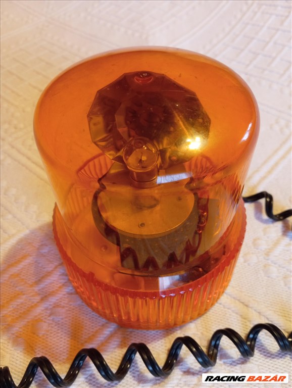 Forgótükrös sárga villogó mágnestalpas figyelmeztető jelzés 3. kép