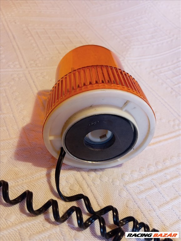 Forgótükrös sárga villogó mágnestalpas figyelmeztető jelzés 2. kép