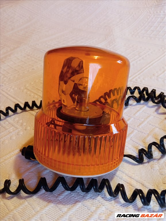 Forgótükrös sárga villogó mágnestalpas figyelmeztető jelzés 5. kép