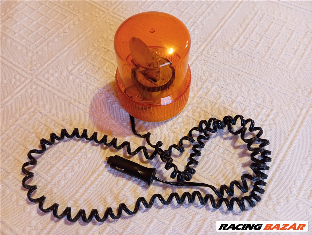 Forgótükrös sárga villogó mágnestalpas figyelmeztető jelzés 4. kép