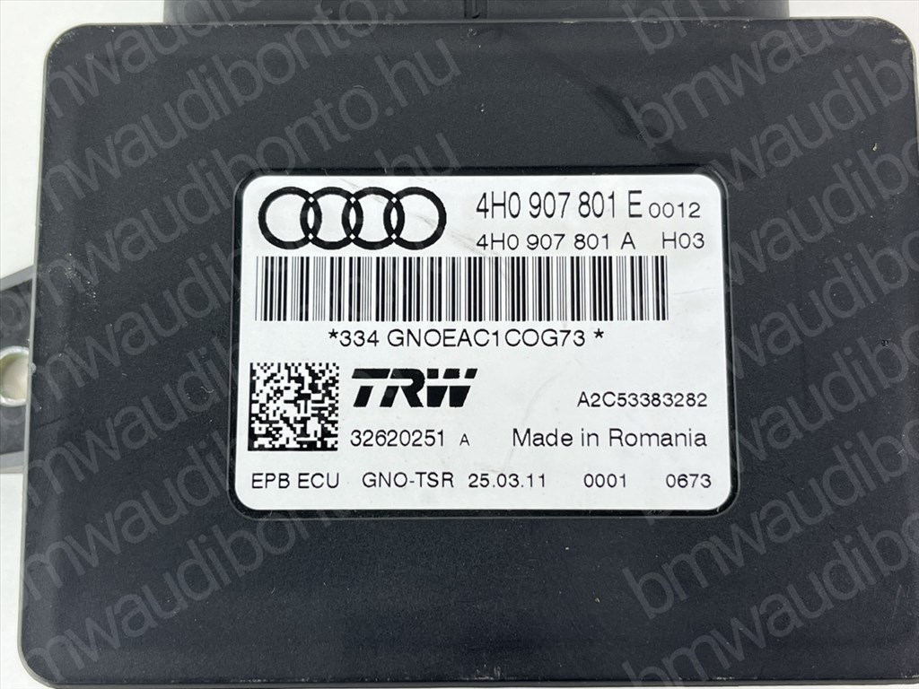 AUDI A6 C7 (4G2, 4GC) Kézifék vezérlő modul (4H0907801E, 4H0907801D) 2. kép